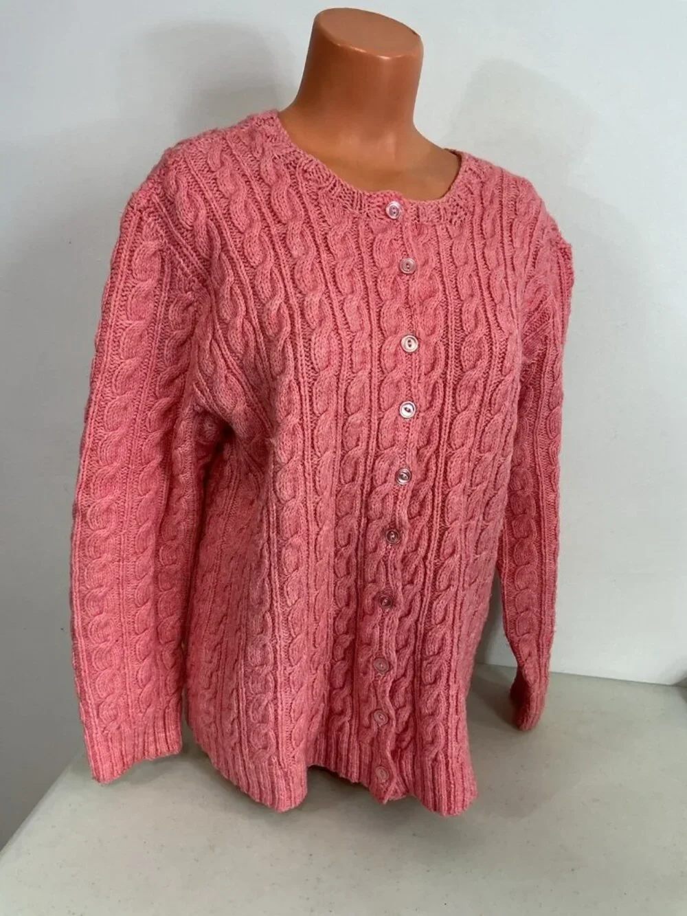 Vintage Wool Cardigan Sweater Womens XL